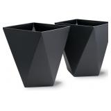 11 inch Large Plant Flower Pots Set of 2 Plastic P