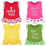 XPUDAC 4 Pieces Dog Dress Girl Dog Clothes for Dog