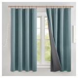 NICETOWN Skylark Blue Short 100% Blackout Curtains