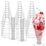 TOFLEN 40 Pack Plastic Martini Glasses with Spoons