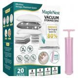 Vacuum Storage Bags with Hand Pump, 20 Pack Space