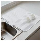 Silicone Drying Mat, 23'X17' With Built-in Drain L