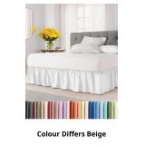 Wrap Around Dust Ruffle Bed Skirt - White - for Qu