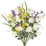 CISDUEO 10 Pcs Wildflowers Artificial Flowers Rose