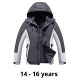 Kid's Waterproof Ski Jacket Warm Fleece Lined Hood