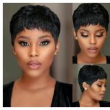 OYM HAIR Short Human Hair Wigs for Black Women Pix