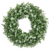 15inch Boxwood Wreath,Artificial Boxwood Wreath fo