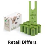SUPERBIO Handle Tie Dog Poop Bags,12 rolls,180 bag