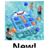 Inflatable Tic-Tac-Toe Pool Toys Games Set with 10