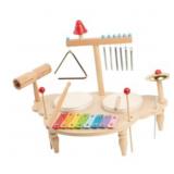 Milaget Kids Drum Set Wooden Musical Kits Developm