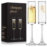 FrutPunch Champagne Glasses,Mr and Mrs Champagne F