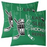 Feelyou Kids Ice Hockey Throw Pillow Covers 16'x16