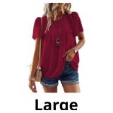 YNIQUE Womens Summer Tops Crewneck Short Sleeve Sh