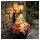 Solar Lamp Post Light with Planter