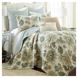 $160 Palladium Grey 3-Piece Blue Paisley Floral Co