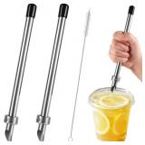 2pcs Straw Puncher for Plastic Lids Lemonade, 8.7i