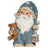 Sleepy Garden Gnome with Teddy Bear & Lantern - 9'