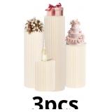 $120 4 Pcs Foldable Cylinder Pedestal Stands Cardb