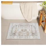 Uphome Boho Small Bath Mat, Distressed Farmhouse L