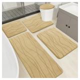 YIHOUSE Memory Foam Bath Mat Set 5 Piece, Ultra Ab