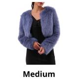 Amazhiyu Women Clearance Cropped Faux Fur Cardigan