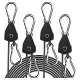 4-Pack 1/8' Adjustable Rope Hanger, Heavy Duty Rat