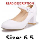 IDIFU Women's Candy Dress Mary Jane Shoes Low Bloc