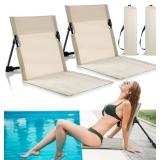 Karenhi 2 Pcs Foldable Seat for Poolside Chairs Fo