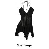 Milumia Women's Flowy Halter Top Y2k Asymmetrical