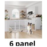 $169 Freestanding Extra Wide Dog Gate Indoor, 6-Pa