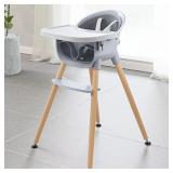$139 Fodoss Convertible Baby High Chair with Wood