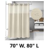 71 W x74 H Heavy Fabric Hook Free Shower Curtain w