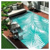 Outdoor Rug 8x10Ft Outdoor Plastic Straw Rug Water