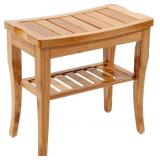 sogesfurniture Shower Bench-Water Resistant Bamboo