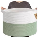 MEGASKET Extra Large Blanket Basket, 22' X 22' X 1