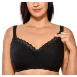 Gratlin Women's Plus Size Cotton Nursing Bra Suppo
