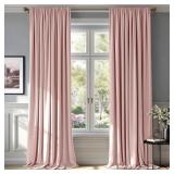 MIULEE Baby Pink Velvet Curtains Thermal Insulated