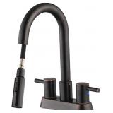Oil Rubbed Bronze Bathroom Faucet with Pull Out Sp