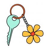 Bag of 48 keychains