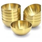 Cedilis 10 Pack Gold Serving Bowls, 5.9 Inch Gold