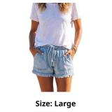 Jean Shorts for Women Summer Stretchy Casual Loose