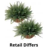 lovemoon Fake Ferns Plant Baskets,2PCS Artificial