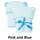 Set of 2 Hooded Baby Towels   Blue   Luxurious, La