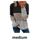 KISSMODA Women's Long Sleeve Sweatshirts Color Blo