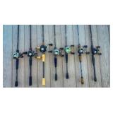 Mixed lot of Salvage Fishing Rods and Reels
