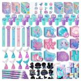 BenLouis 120Pcs Mermaid Party Favors Little Mermai