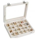Vicoter Velvet Jewelry Box 24 Grid Jewelry Ring Di