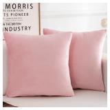 Velvet Decorative Throw Pillow Covers, Soft Square