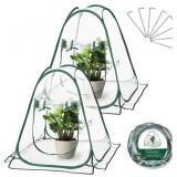 Pop Up Greenhouse Pack of 2 Mini Flower House Back