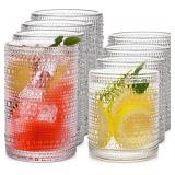Vintage Hobnail Drinking Glasses Set of 8 15 oz Hi